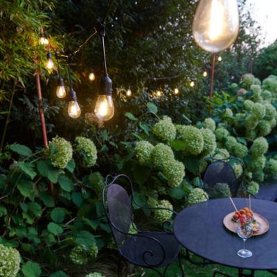 Guirlande lumineuse solaire d'extérieur LED intégrée IP44 blanc chaud 10M