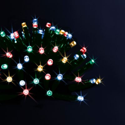 Guirlande lumineuse solaire LED extérieure led Technosolar multicolore 8 fonctions 10 m