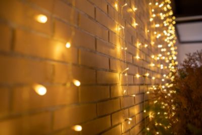 Guirlande rideau lumineux LED intégrée Luceo New Garden IP44 8W blanc chaud L.450 x H.200cm