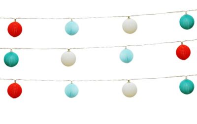 Guirlande solaire 20 ampoules LED intégrée IP44 0,05W Blanc + RVB
