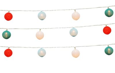 Guirlande solaire 20 ampoules LED intégrée IP44 0,05W Blanc + RVB