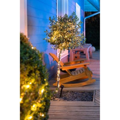 Guirlande solaire de 16,4m- 150 MicroLED lumière blanc chaud- 60 lumens- Eclairage extérieur Jardin