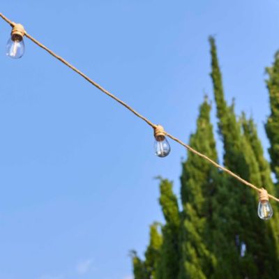 Guirlande solaire en corde 10 ampoules FANTASY CORD SOLAR Beige Corde 7.50M