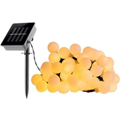 Guirlande solaire LED 6,9 m 60 ampoules blanc chaud IP44 Lumisky Billy