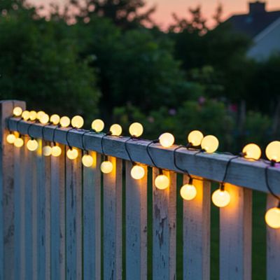 Guirlande solaire LED 6,9 m 60 ampoules blanc chaud IP44 Lumisky Billy