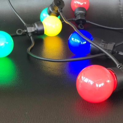 Guirlande solaire LED Party Guinguette Solar 100lm IP44 1W multicolore L.5,70m