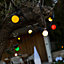 Guirlande solaire LED Party Guinguette Solar 100lm IP44 1W multicolore L.5,70m