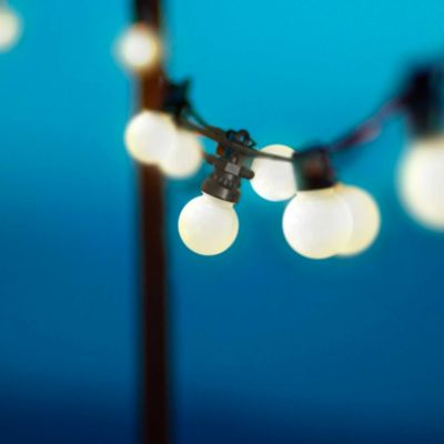 Guirlande solaire LED Party Milky Solar 100lm IP44 1W blanc chaud L3,750m
