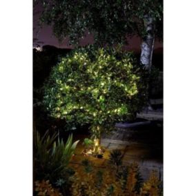 Guirlande solaire Luci- - Blanc chaud - 100 leds - 11,9 m