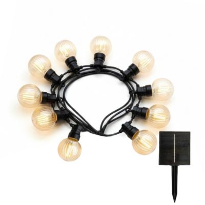 Guirlande solaire raccordable BAMBY 10 ampoules striées 8M