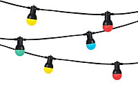 Guirlandes lumineuses Barnaby LED intégrée IP44 GoodHome Multicolore 10m