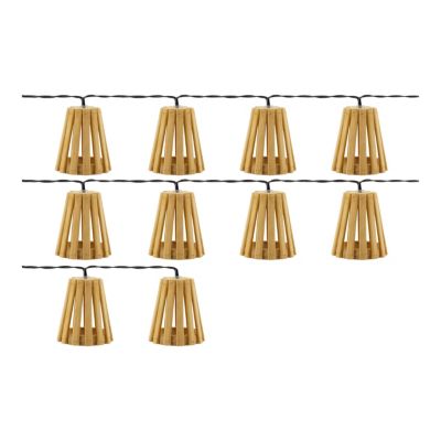 Guirlandes lumineuses extérieur LED à énergie solaire 10 lumières IP44 0.06 W blanc chaud l.9,4 x P. 8,3cm
