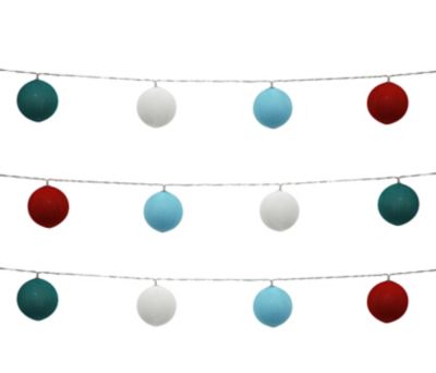 Guirlandes lumineuses Kanor LED intégrée 20 boules 0.25W IP44 multicolore à piles