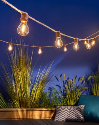 ALLEGRA Guirlande lumineuse solaire & rechargeable d'extérieur 10 lumières  LED Noir New Garden - LightOnline