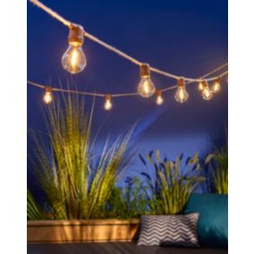 Guirlandes lumineuses LED Allegra naturel E27 350lm 2W IP44 blanc chaud New Garden