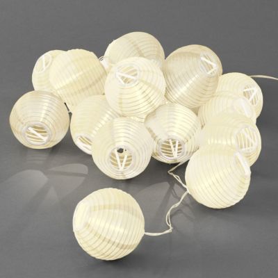 Guirlandes lumineuses LED intégrée solaire Estevan 0.04W IP44 GoodHome blanc 20 boules