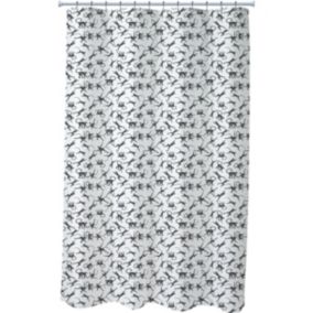 Guy Levasseur - Rideau de douche imprimé en polyester blanc