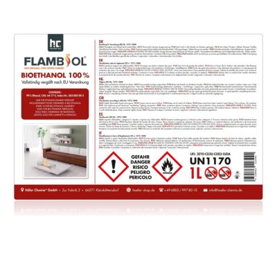 Cheminee Ethanol Höfer Chemie 2 X 10 L FLAMBIOL® Kit D'essai Bioéthanol Pour Bioethanol Pour Cheminée De Table