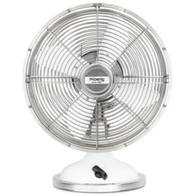 H.Koenig JOE50 BLANC - Ventilateur design métal