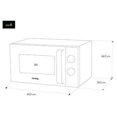H.Koenig VIO4 - Four micro-ondes 20L