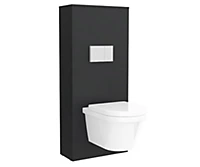 Habillage bâti WC suspendu noir mat Salgar Space