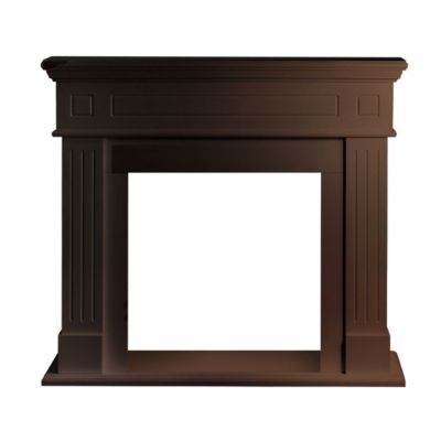 Habillage De Cheminée En Bois, L 110Xp 36Xh 100, Couleur Noyer Cambridge