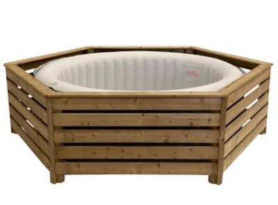 Habillage en bois pour spa gonflable rond et carré – ø 180 cm - DecorSpa