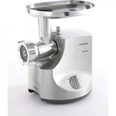Hachoir Electrique  a viande - KENWOOD MG700 - 2000W - 3kg/min - 3 grilles - 2 adaptateurs - Aluminium brossé