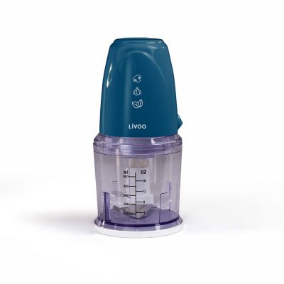 Livoo DOP237 Hachoir Multifonction 2 En 1 - 500W, Bol Inox 2L + Mini-Hachoir Herbes & Noix, 2 Vitesses