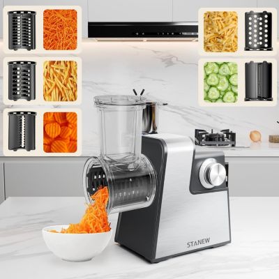 Hachoir à Viande Électrique STANEW 2500W | 2 Vitesses, 5 Lames, Poussoir à Saucisse | Pour Viande, Légumes, Préparations Maison