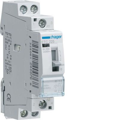 Hager   ETC225   Contacteur Jour Nuit 25A, 2F, 230V