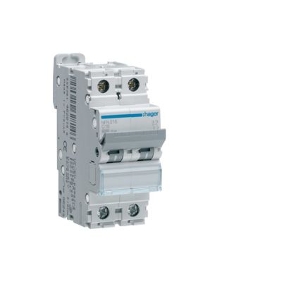 Hager   NFN263   Disjoncteur 2P 6 10kA C 63A 2M