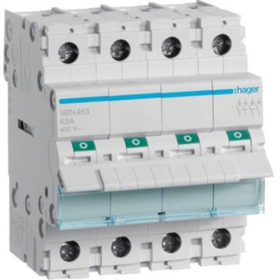 Hager   SBN463   Interrupteur modulaire 4P 63A
