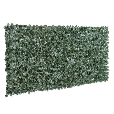 Haie artificielle brise-vue décoration rouleau 3L x 1,5H m feuillage réaliste anti-UV vert foncé
