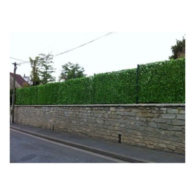 Haie artificielle jeunes feuilles de lierre en rouleau 1.5x3 m