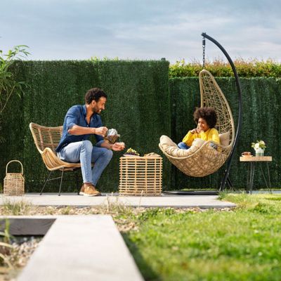 Haie synthétique occultante 129 brins premium - H1,8m x L 3m - Clôtures décoratives - Ornements de jardin