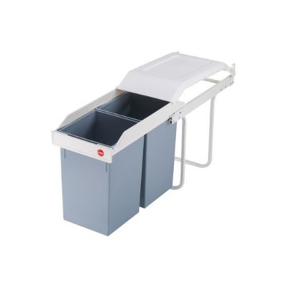 HAILO Poubelle de cuisine tri sélectif encastrable - 2 x 14 Litres - Mutli- Box Duo L