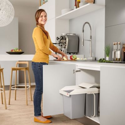 HAILO Poubelle de cuisine tri sélectif encastrable - 2 x 14 Litres - Mutli- Box Duo L
