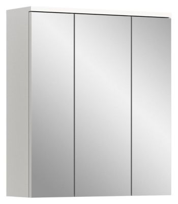 Hama  - Armoire de toilette (L/H/P : 63x73x21 cm) en imitation blanc et blanc brillant profond