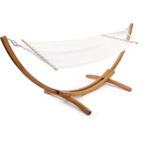 Hamac bois avec toile en coton "Dallas"  3 m  Ecru