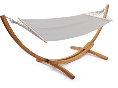 Hamac bois avec toile en coton "Dallas"  3 m  Gris
