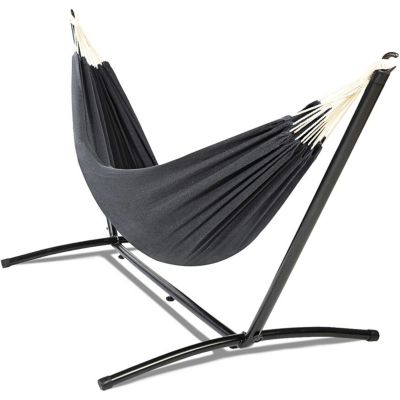 Hamac sur pied metal ZenCool 256x100x95 cm mobile stable et ultra confortable