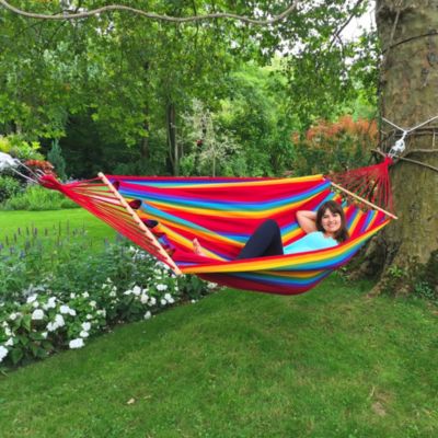 Hamac suspendu Graphik Jobek L. 300 cm x l. 140 cm multicolore