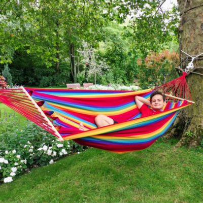 Hamac suspendu Graphik Jobek L. 300 cm x l. 140 cm multicolore
