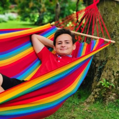 Hamac suspendu Graphik Jobek L. 300 cm x l. 140 cm multicolore