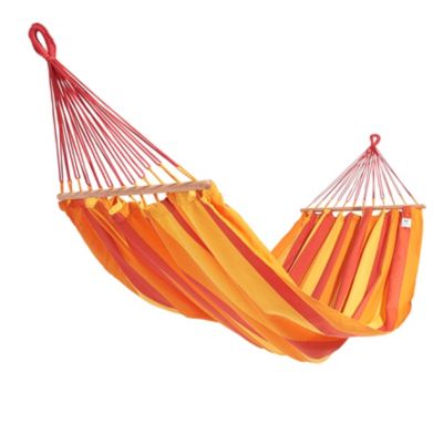 Hamac suspendu Graphik Jobek L.300 x l.140 cm rouge, jaune et orange ...