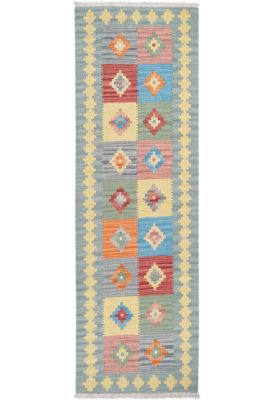 Handmade Kelim Gashgai 198 x 62 cm - 100% Virgin Wool
