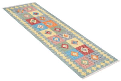Handmade Kelim Gashgai 198 x 62 cm - 100% Virgin Wool