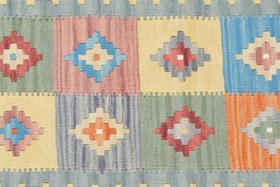 Handmade Kelim Gashgai 198 x 62 cm - 100% Virgin Wool