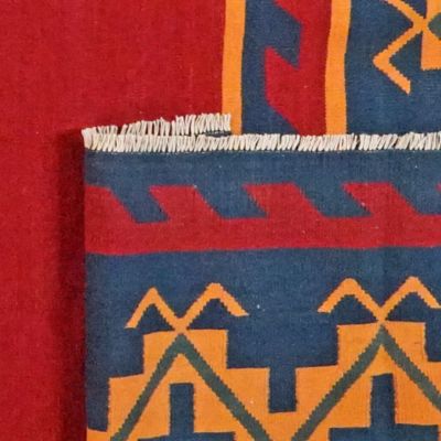 Handmade Kelim Gashgai 398 x 326 cm - 100% Virgin Wool